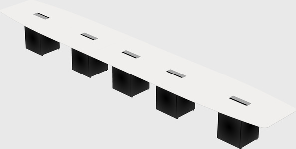 Boat-shaped meeting table