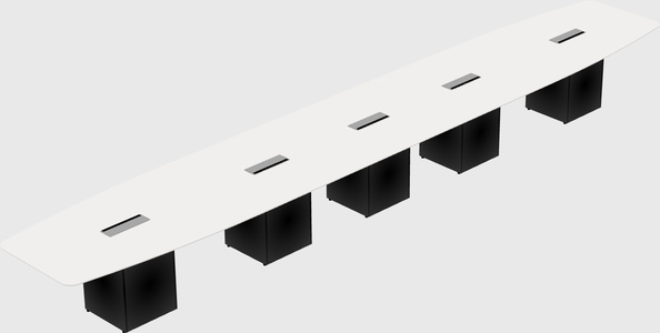 Boat-shaped meeting table