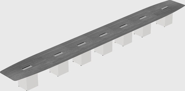 Boat-shaped meeting table