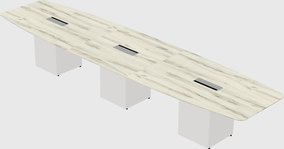 Boat-shaped meeting table