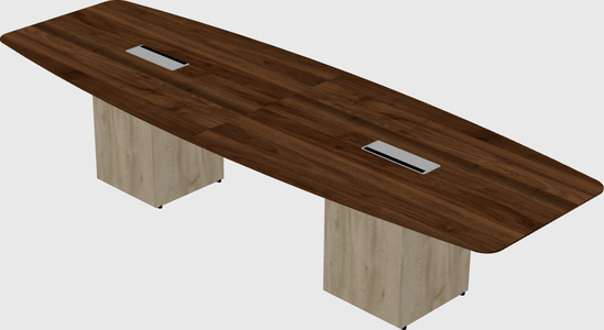Boat-shaped meeting table