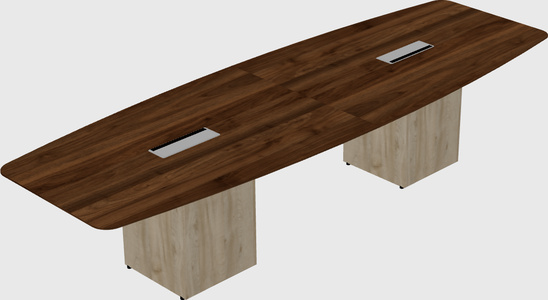 Boat-shaped meeting table