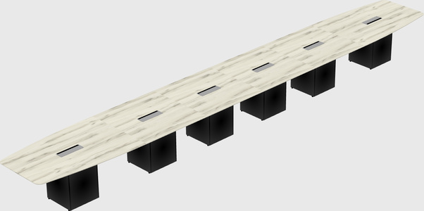 Boat-shaped meeting table