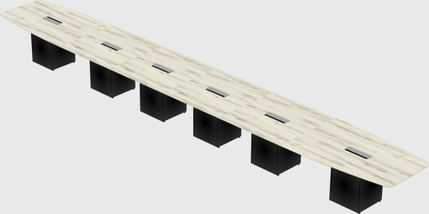 Boat-shaped meeting table