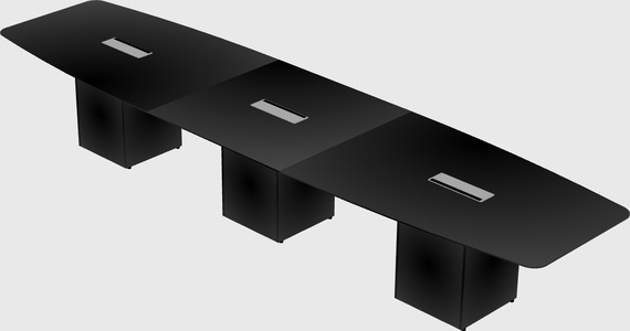 Boat-shaped meeting table