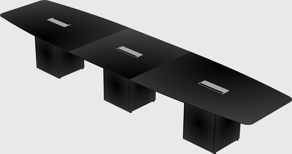 Boat-shaped meeting table