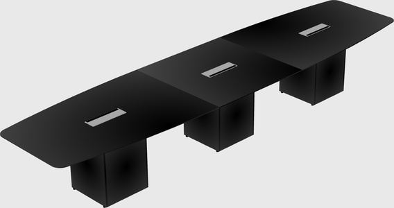 Boat-shaped meeting table