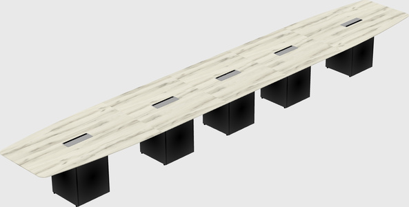 Boat-shaped meeting table