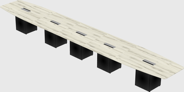 Boat-shaped meeting table
