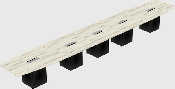Boat-shaped meeting table