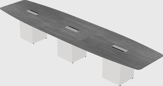 Boat-shaped meeting table