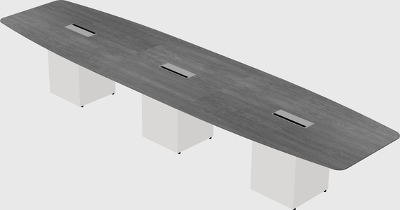 Boat-shaped meeting table