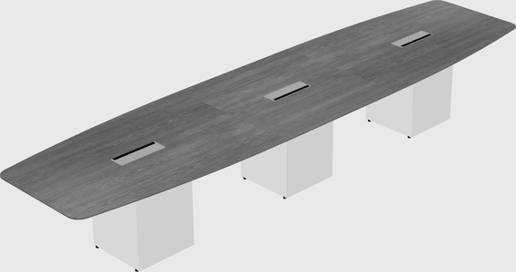 Boat-shaped meeting table