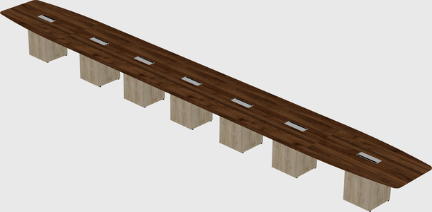 Boat-shaped meeting table