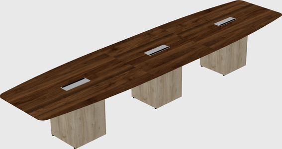 Boat-shaped meeting table