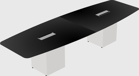 Boat-shaped meeting table
