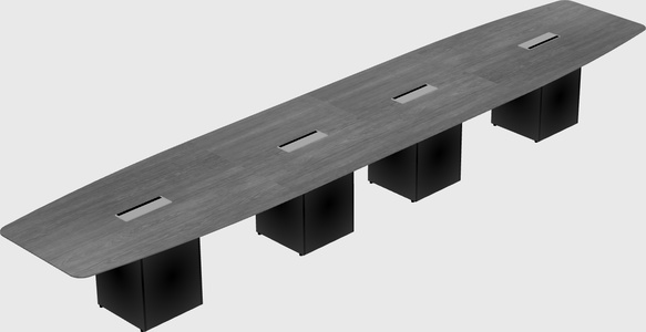 Boat-shaped meeting table