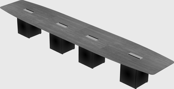Boat-shaped meeting table