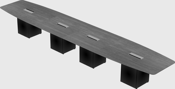 Boat-shaped meeting table