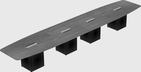 Boat-shaped meeting table