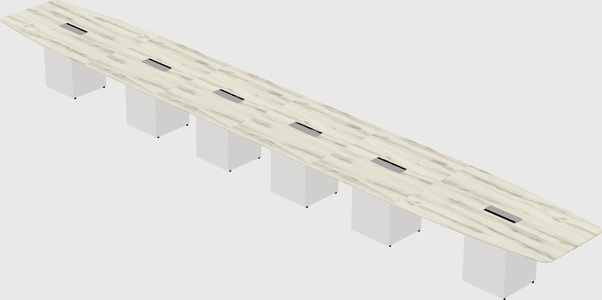 Boat-shaped meeting table
