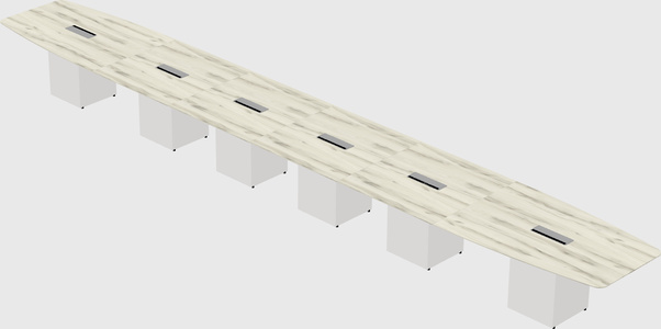 Boat-shaped meeting table