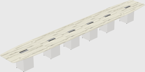 Boat-shaped meeting table