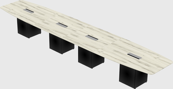 Boat-shaped meeting table