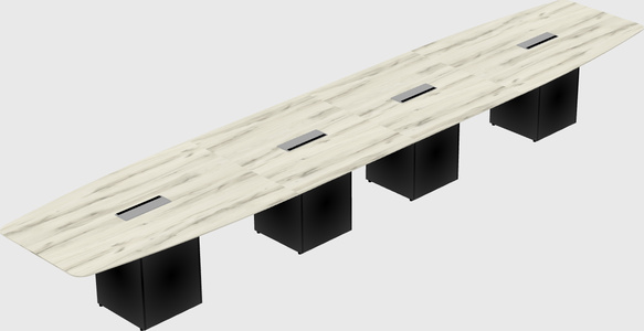 Boat-shaped meeting table