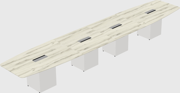 Boat-shaped meeting table