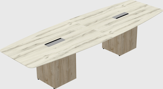 Boatshape boardroom table