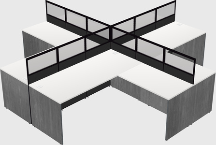 Shared l-shaped cubicles