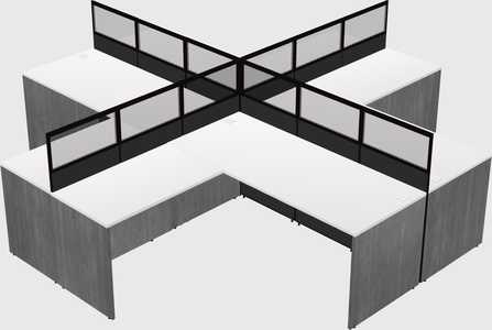 Shared l-shaped cubicles