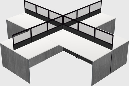 Shared l-shaped cubicles