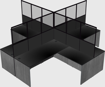 Shared l-shaped cubicles