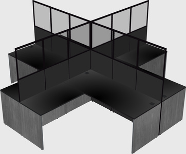 Shared l-shaped cubicles