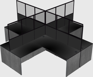Shared l-shaped cubicles