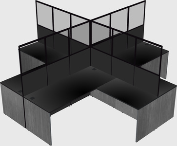 Shared l-shaped cubicles
