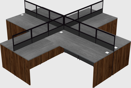 Shared l-shaped cubicles