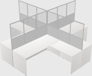 Shared l-shaped cubicles