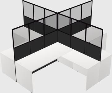 Shared l-shaped cubicles