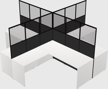 Shared l-shaped cubicles