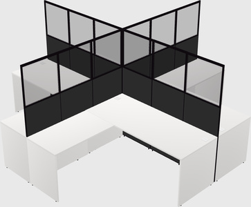 Shared l-shaped cubicles
