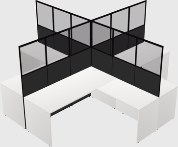 Shared l-shaped cubicles