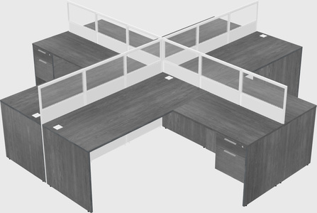 Shared l-shaped cubicles