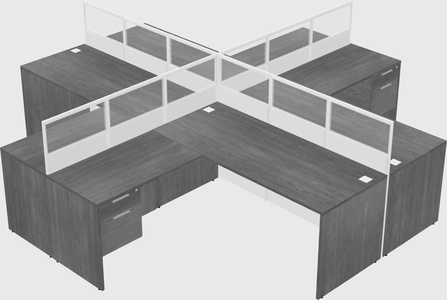 Shared l-shaped cubicles