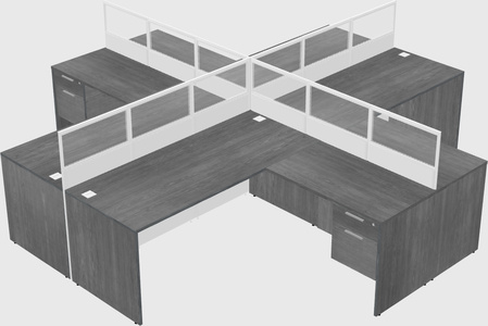 Shared l-shaped cubicles