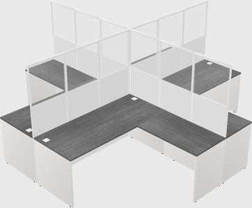 Shared l-shaped cubicles