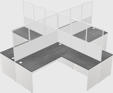 Shared l-shaped cubicles