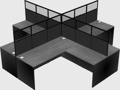 Shared l-shaped cubicles